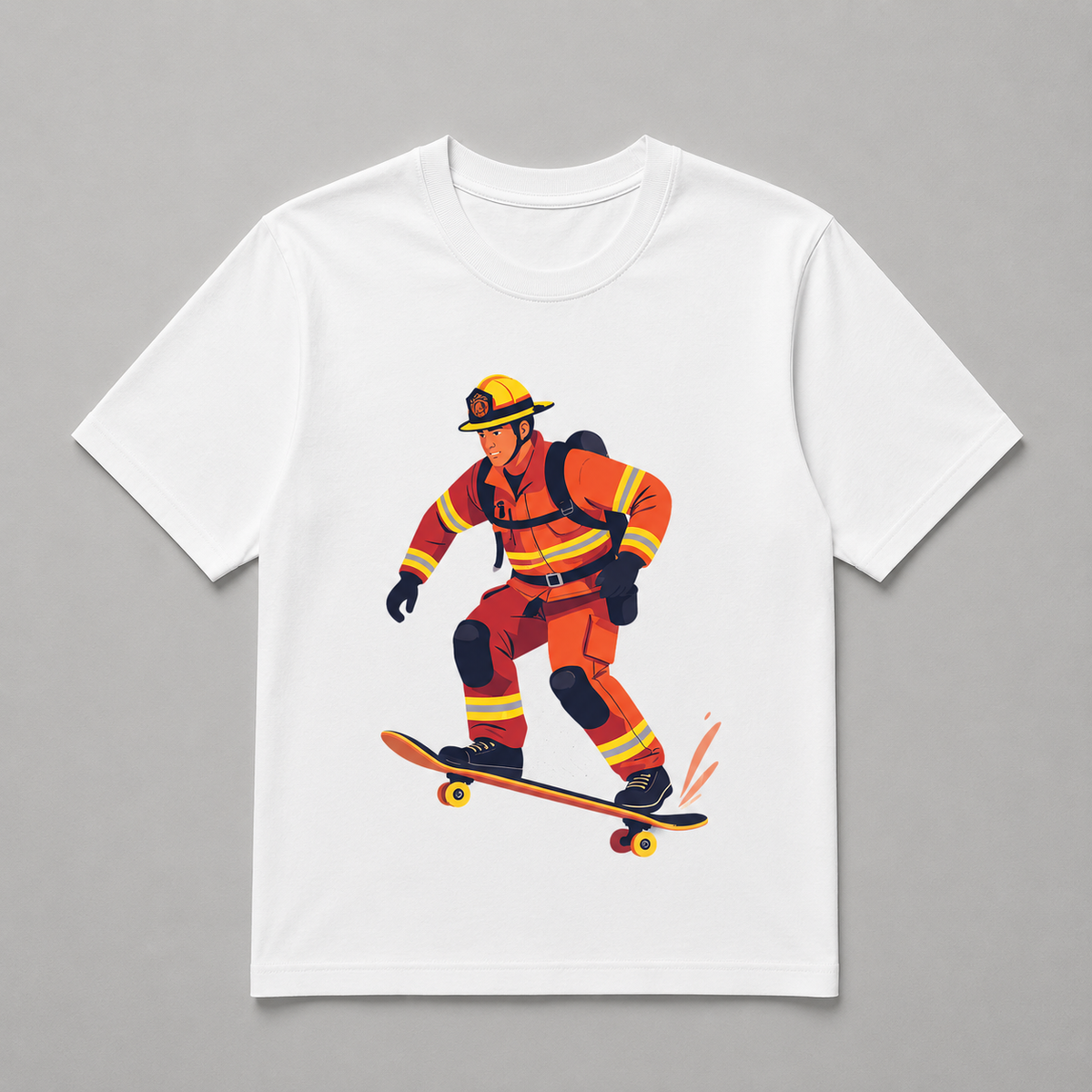 Occupation - Skateboarding Firefighter