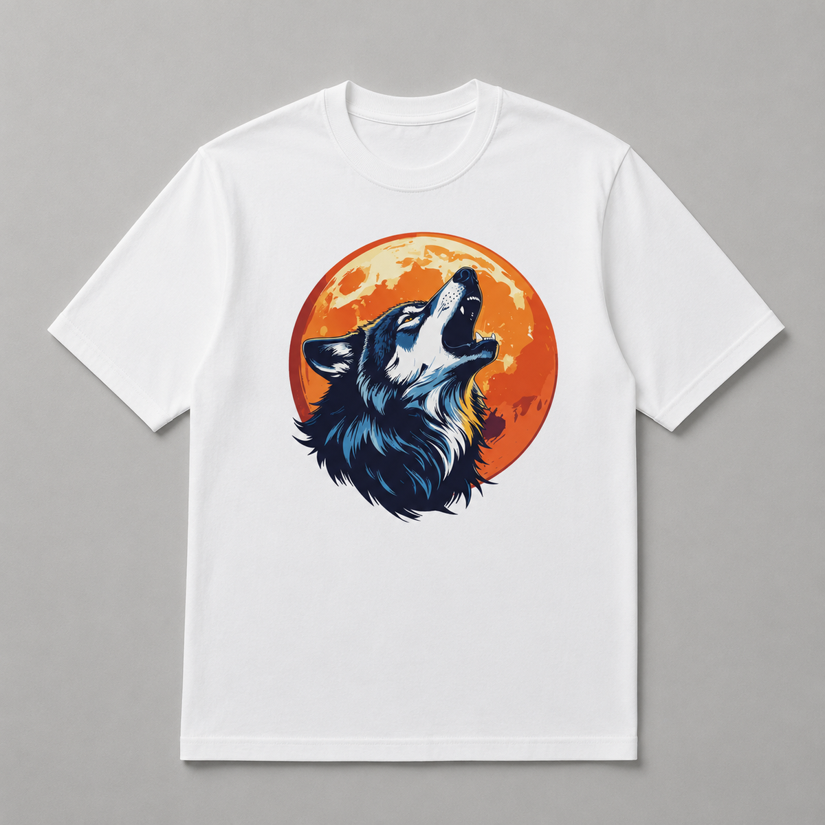 Animals - Crimson Moon Howling Wolf