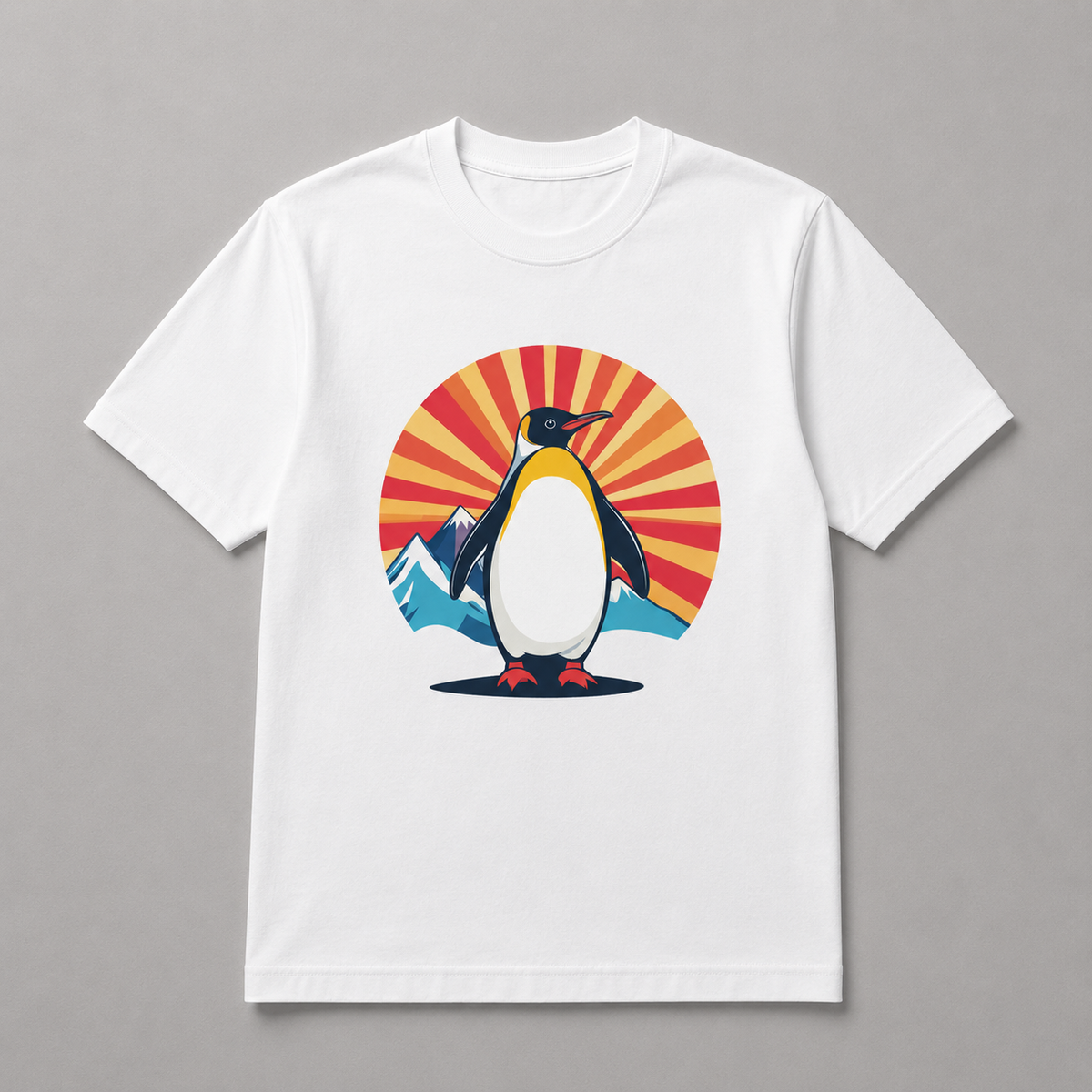 Animals - Vintage Sunburst Emperor Penguin
