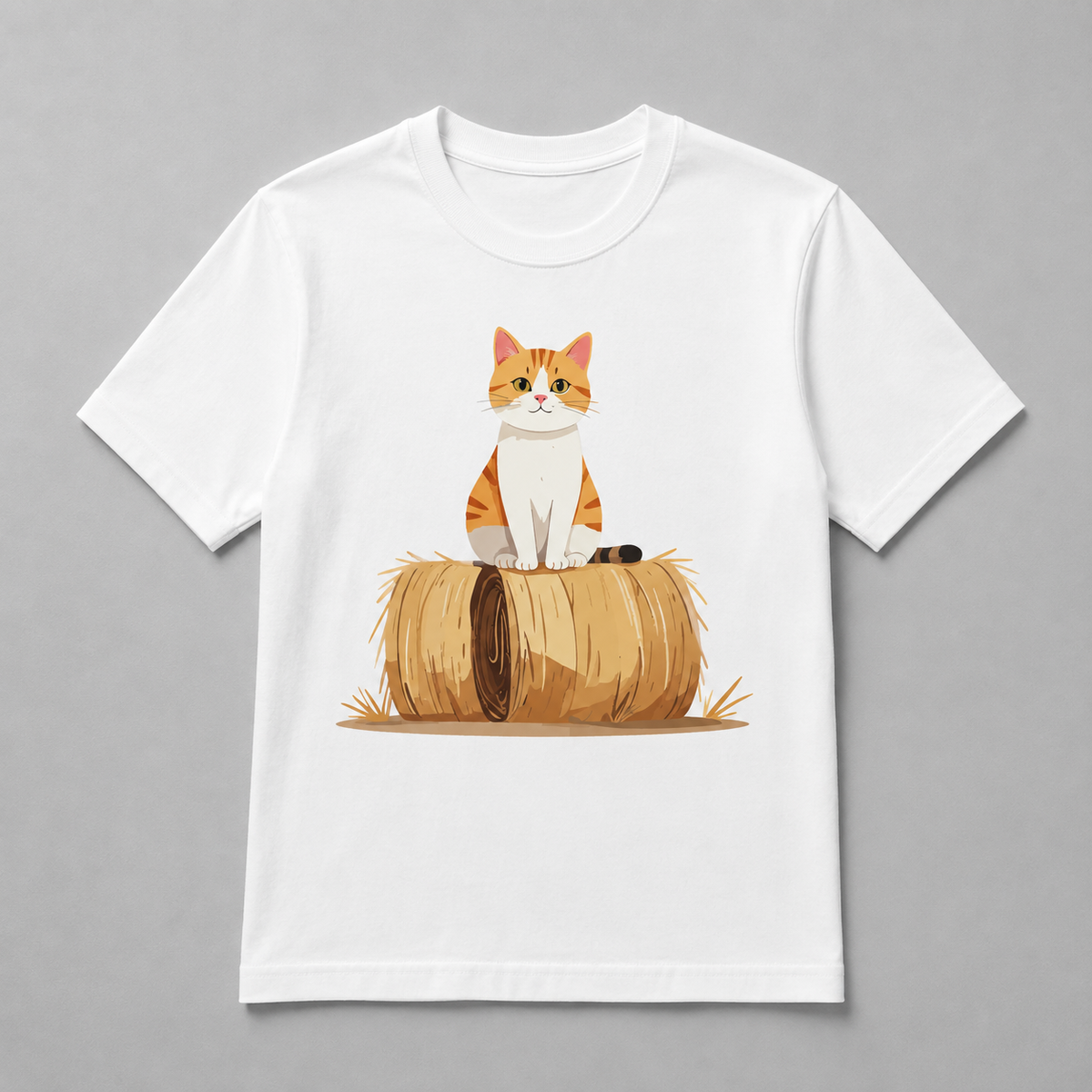 Animals - Sunny Hay Bale Cat