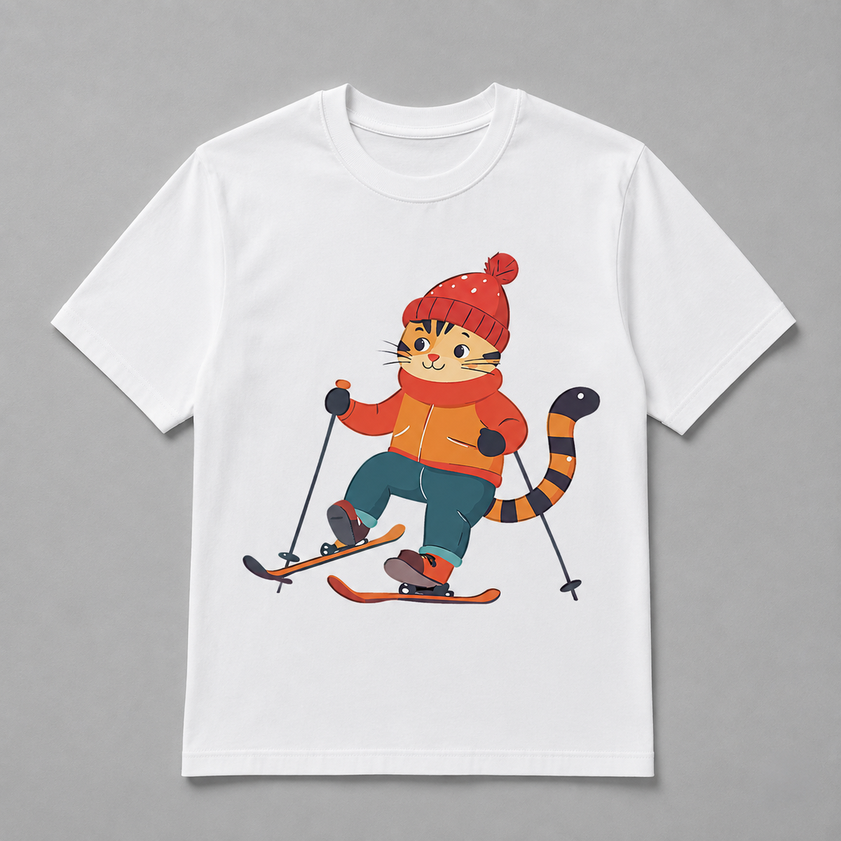 Animals - Cozy Ski Adventure Cat