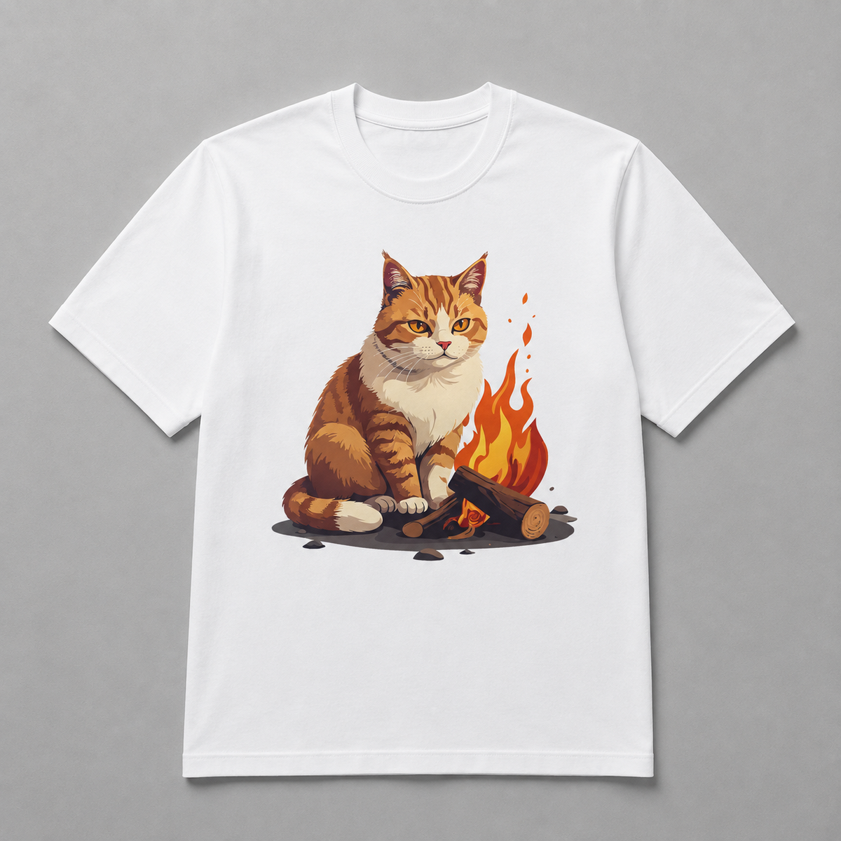 Animals - Fireside Tabby Cat