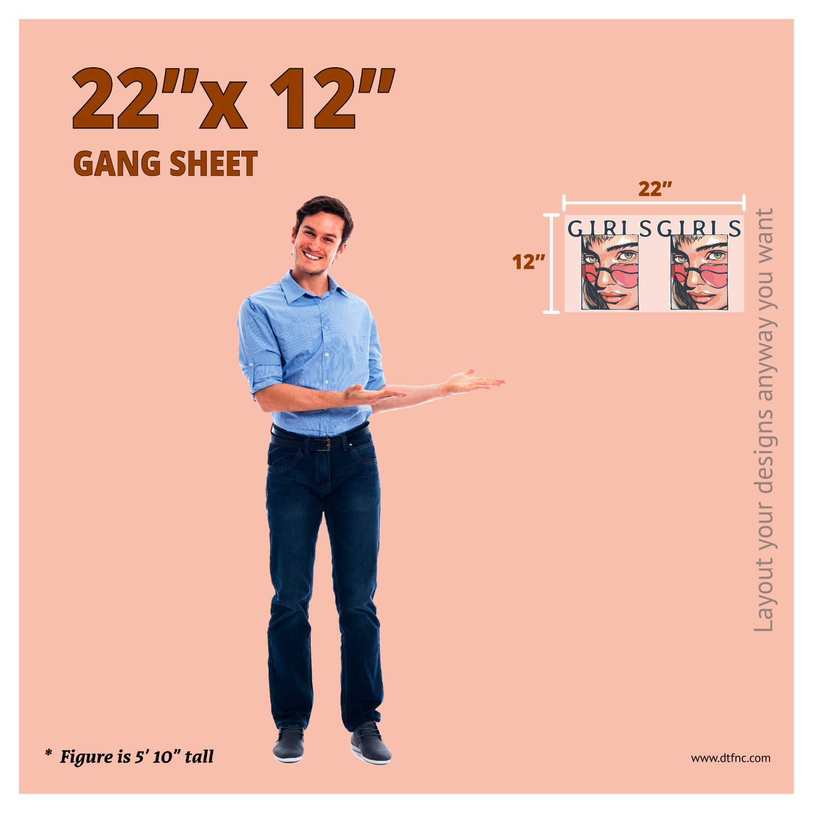 DTF transfer 22"*12"