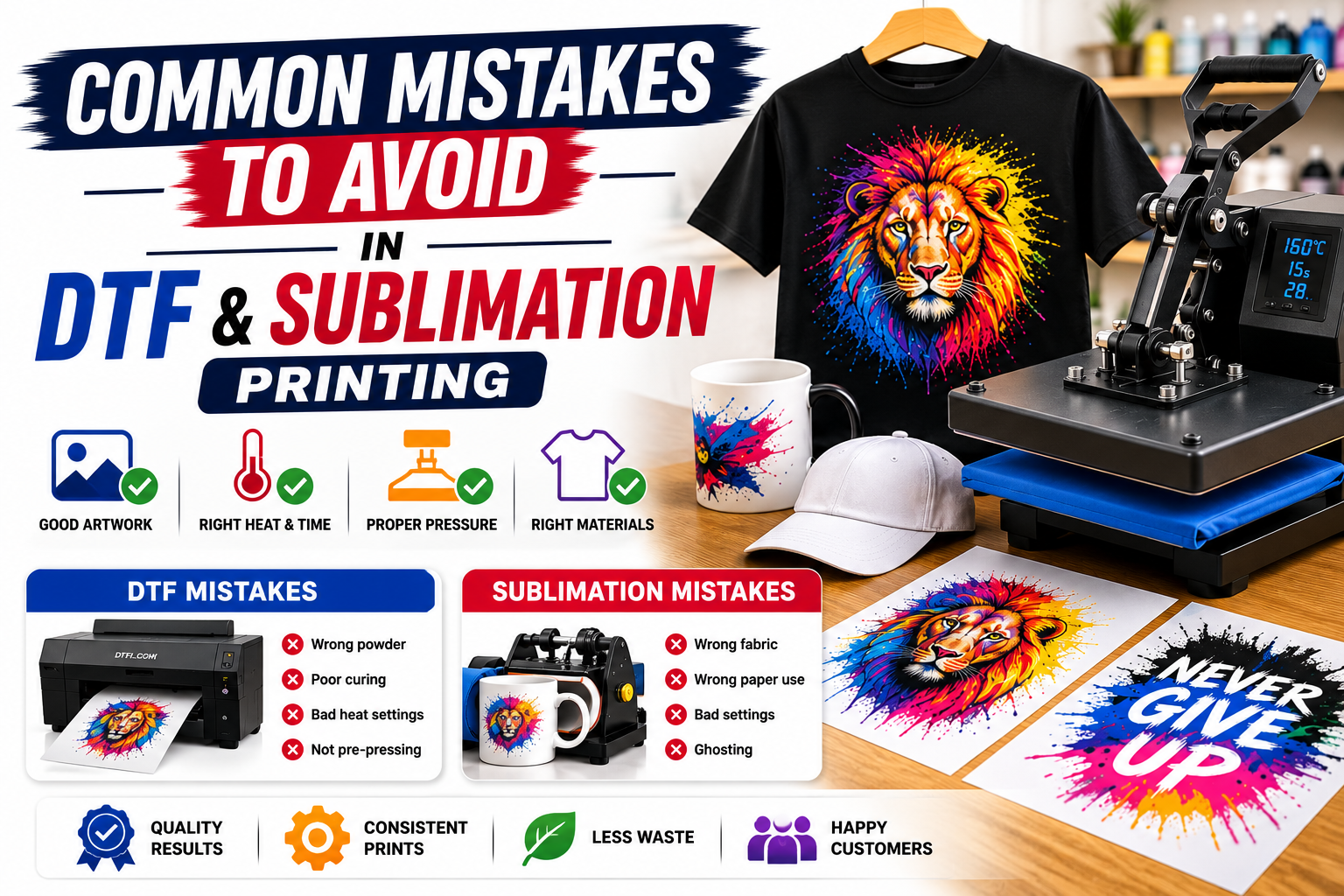 Common Mistakes to Avoid in DTF and Sublimation Printing 