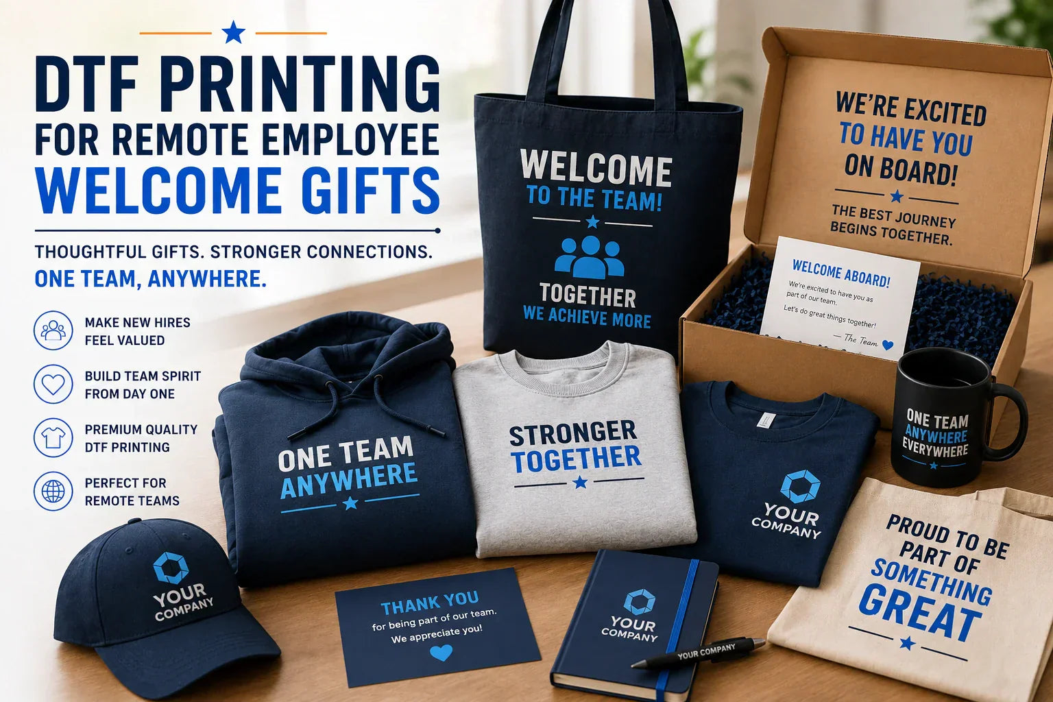 DTF Printing for Remote Employee Welcome Gifts