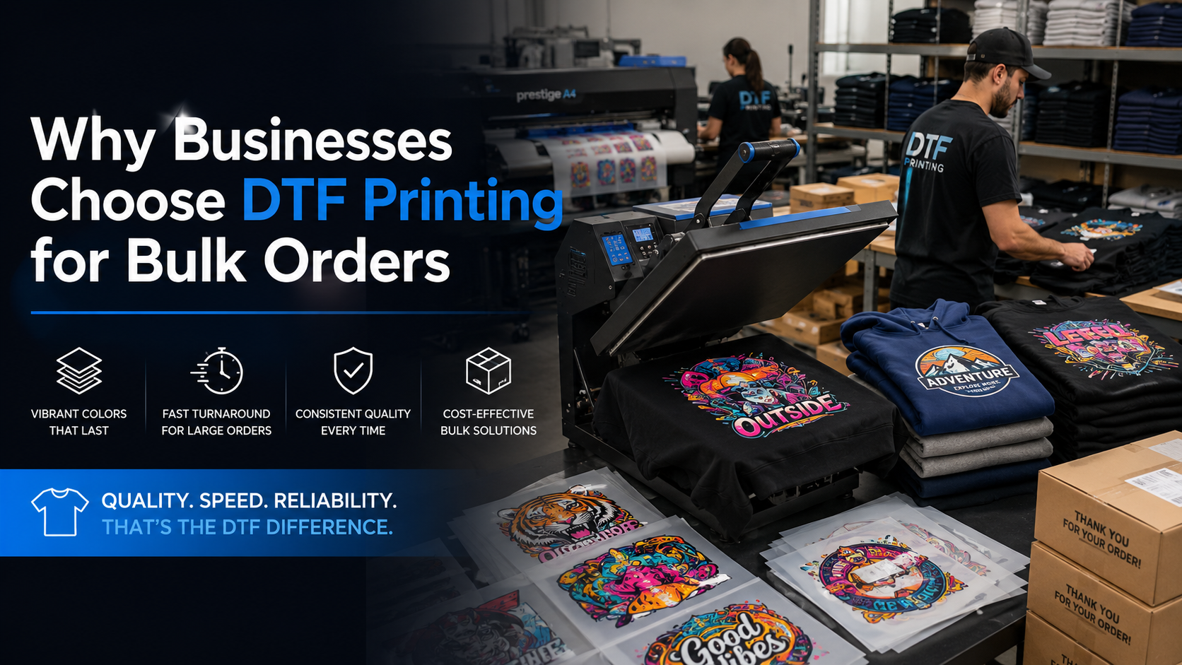 Why Businesses Choose DTF Printing for Bulk Orders