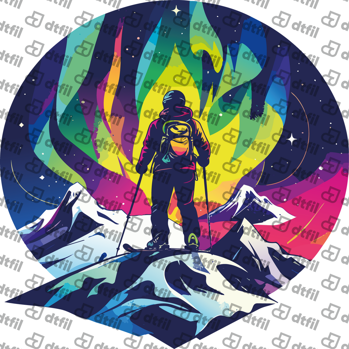Winter Olympics - Techno Aurora Mountain Peak