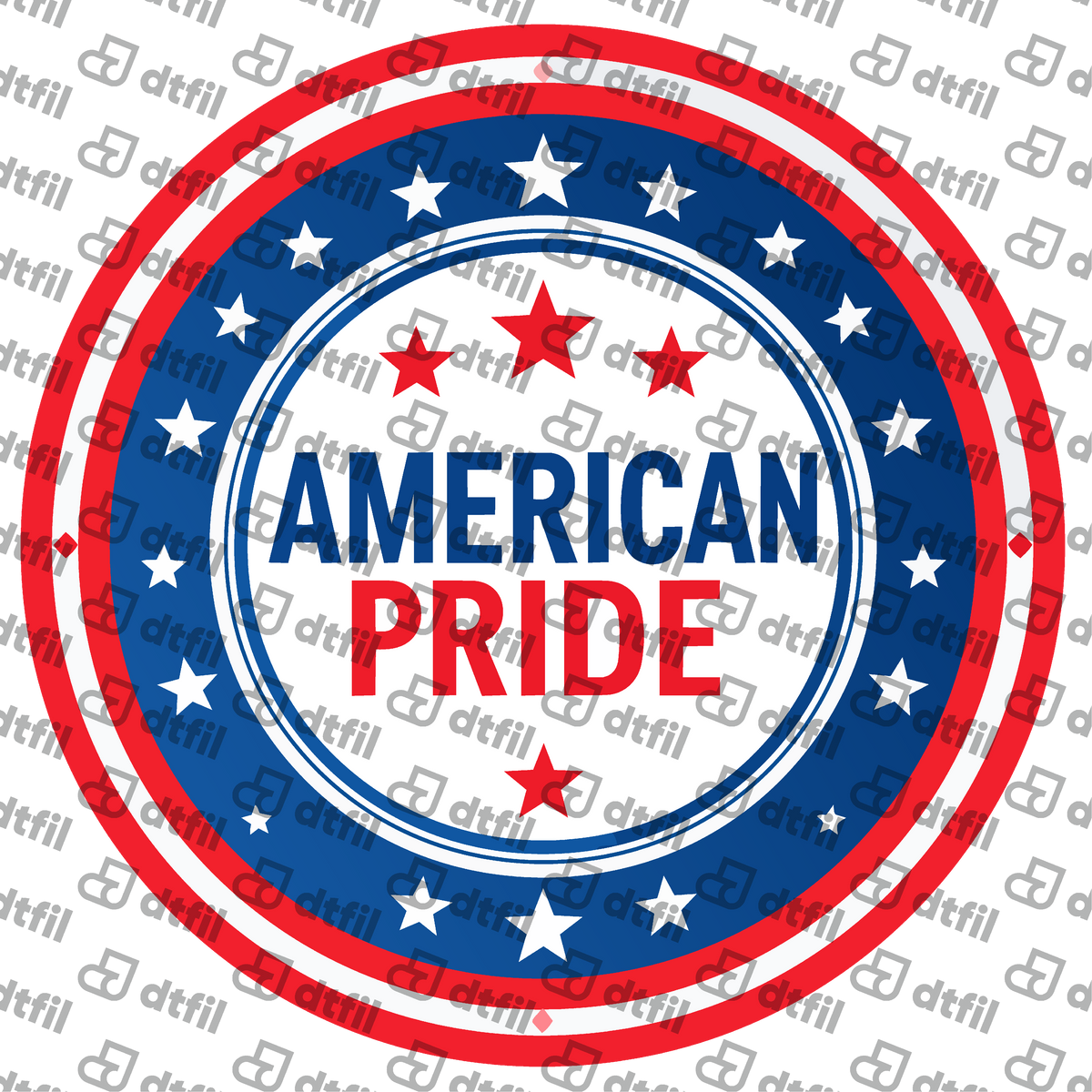 4th of July - American Pride Star Badge
