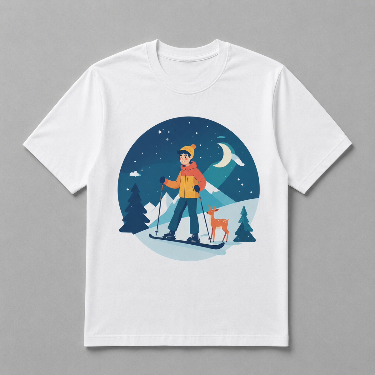 Winter Olympics - Starry Night Skier