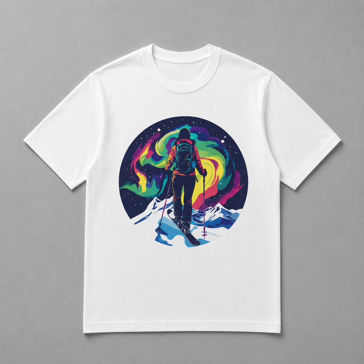 Winter Olympics - Neon Backcountry Snowboarder