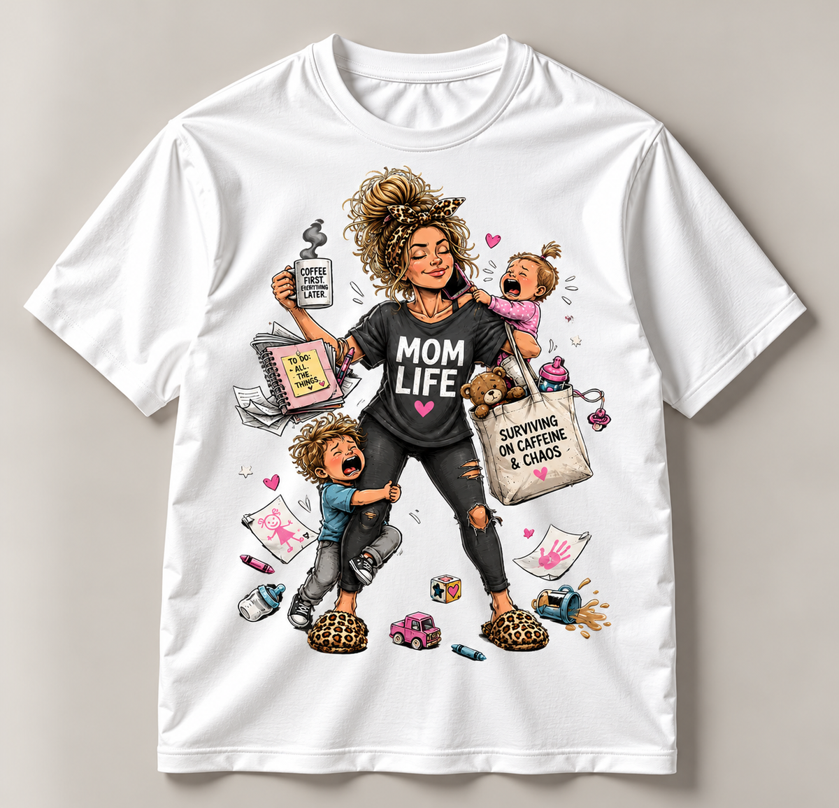 Mother's Day - Mom Life: Caffeine & Chaos
